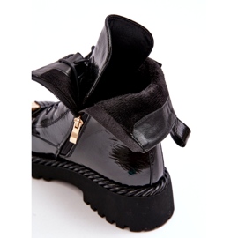 Stövlar för damer med dekoration Svart S.Barski MR870-67 1