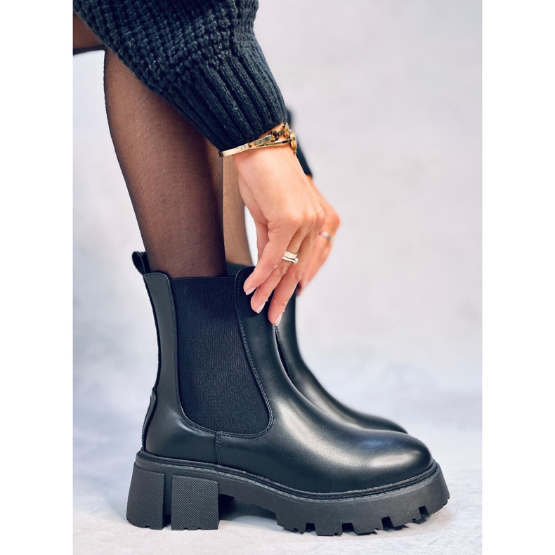 Chelsea-stövlar med hög topp från Rumer Black svart 2
