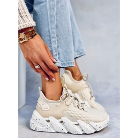Indu Beige sock sportskor 1