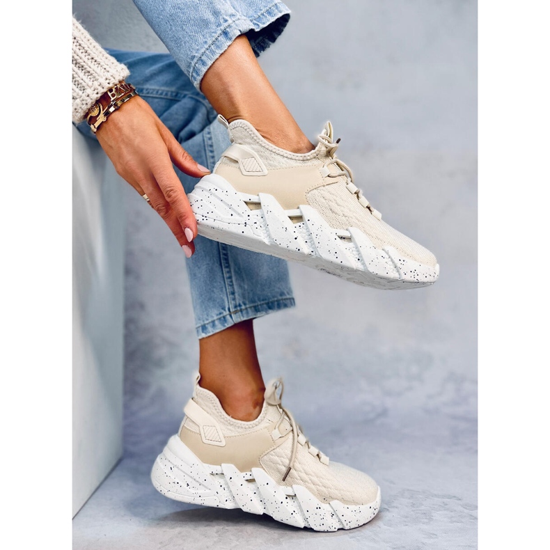 Indu Beige sock sportskor 2