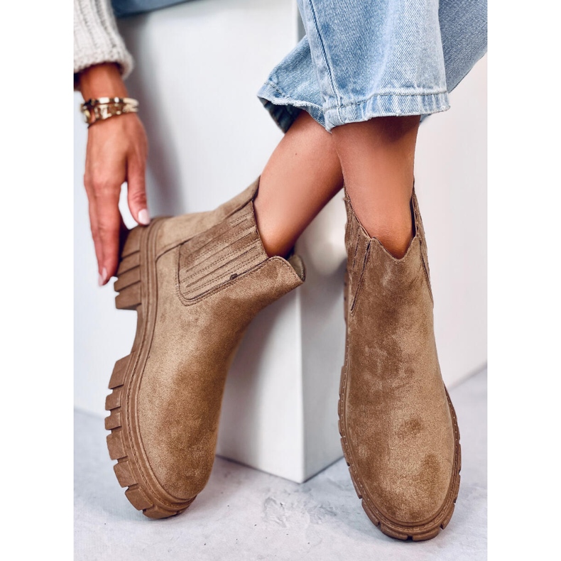 Leigh Khaki Jodhpur stövlar för kvinnor beige 2