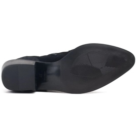 Marco Shoes Svarta stövlar tillverkade av naturmocka utan isolering 5