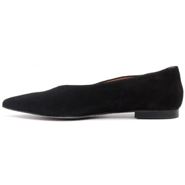 Marco Shoes Naturliga ballerinor i mocka svart 2