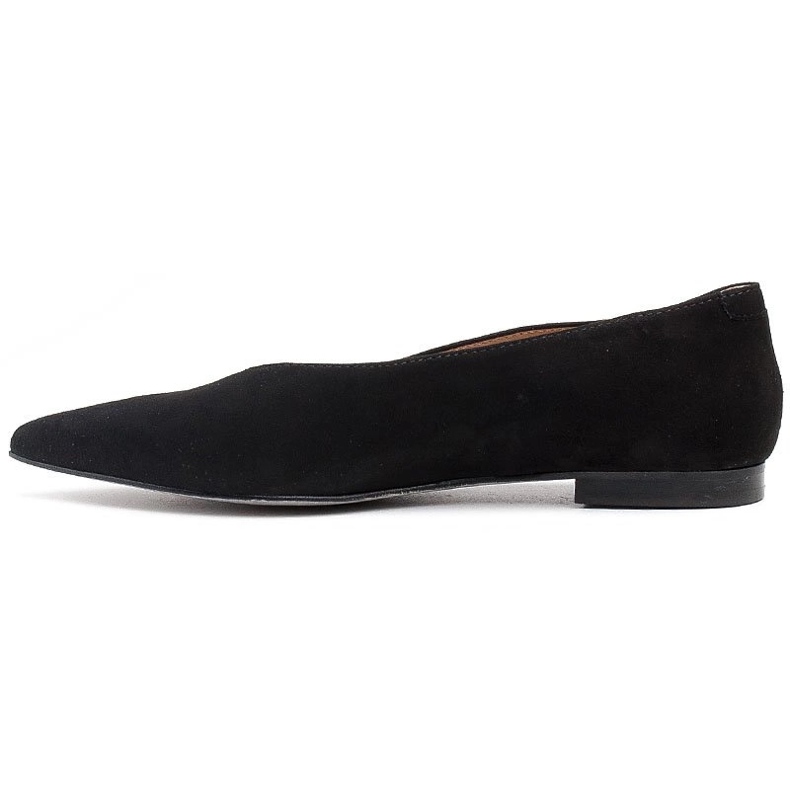 Marco Shoes Naturliga ballerinor i mocka svart 2