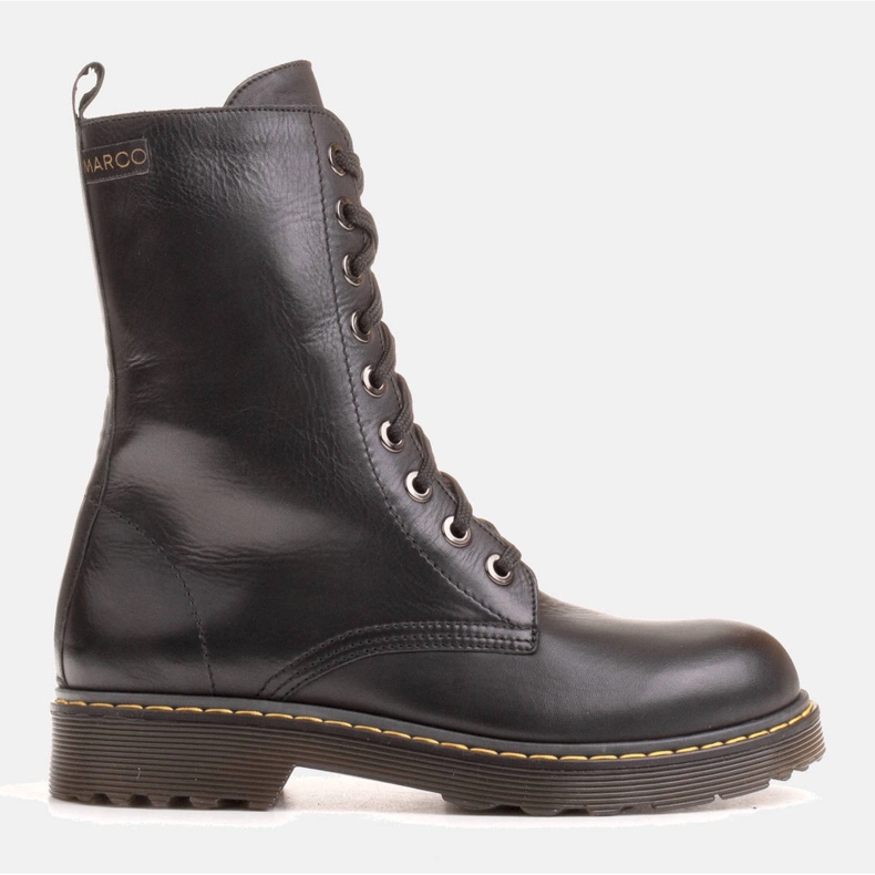 Marco Shoes Höga stövlar, stövlar bundna på en genomskinlig sula svart 1