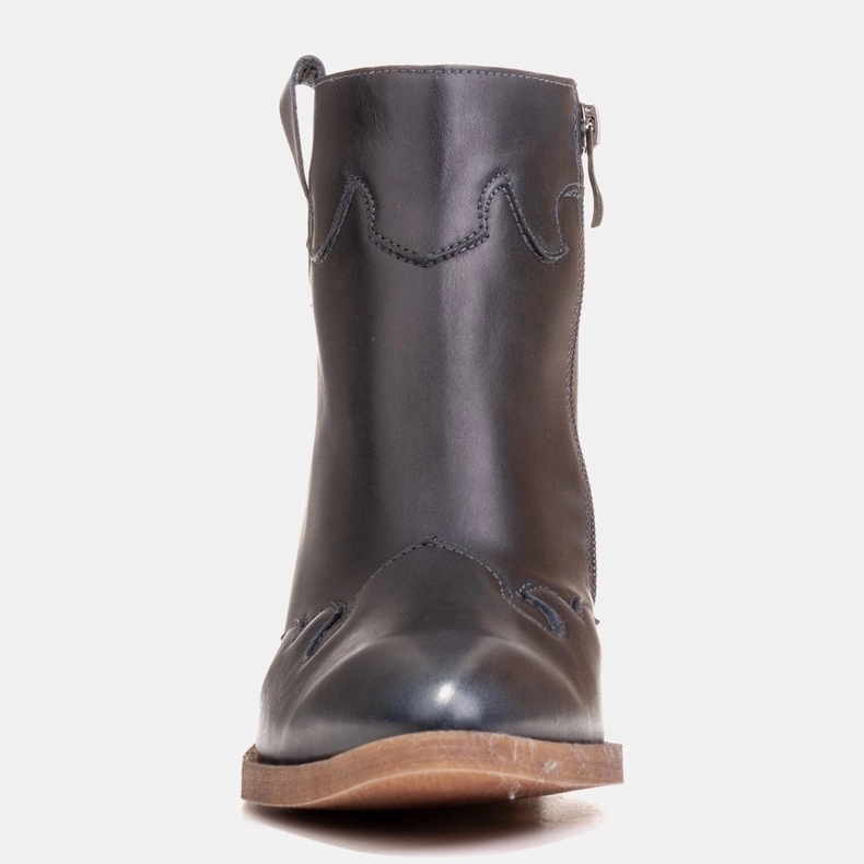 Marco Shoes Mörkblå stövlar gjorda av naturläder 1