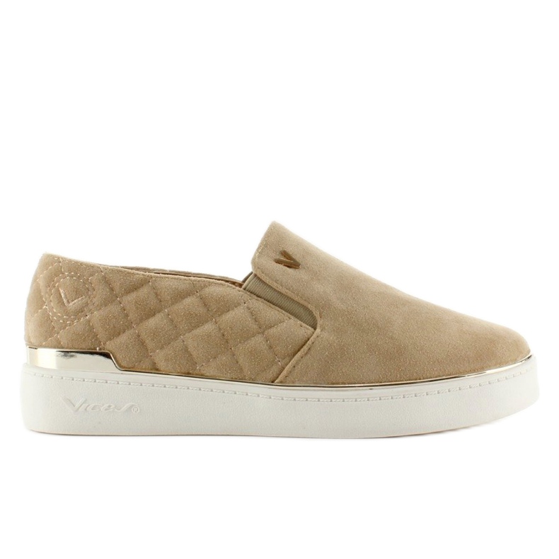 Slip-on sneakers i mocka 7103 Beige 1