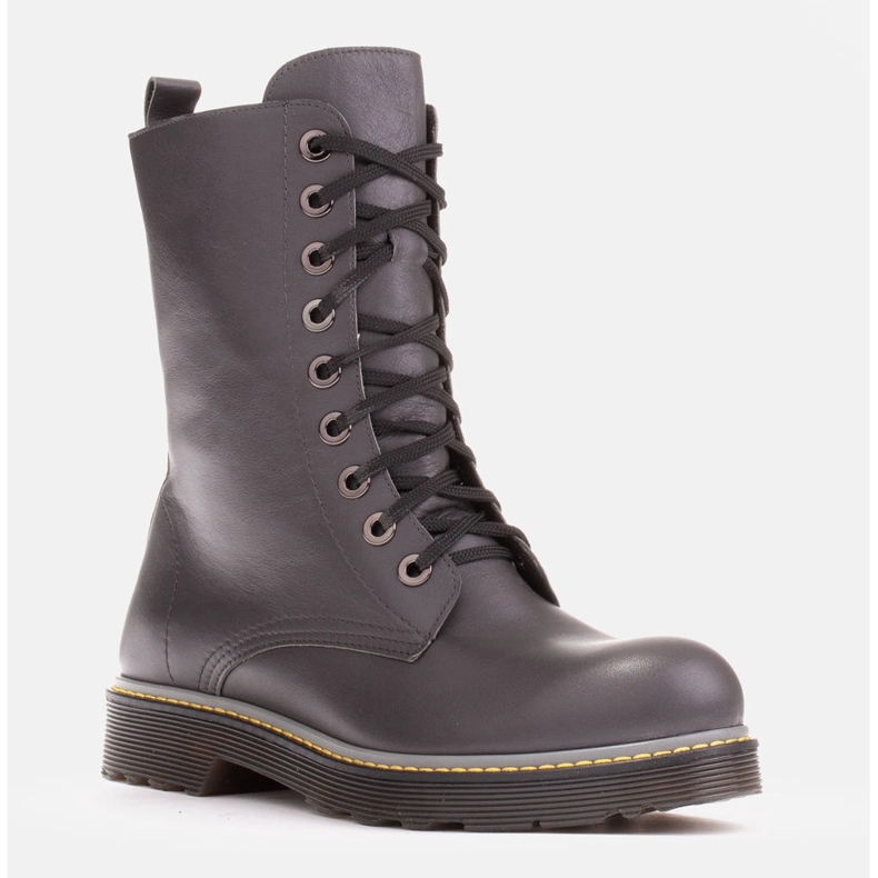 Marco Shoes Höga stövlar, stövlar bundna på en genomskinlig sula grå 2