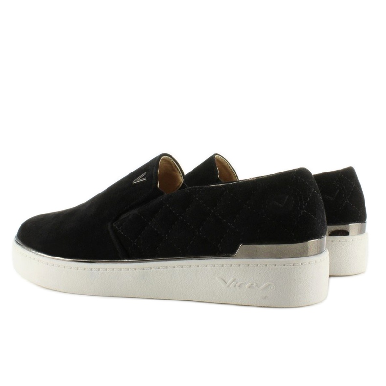 Slip-on sneakers i mocka 7103 Svart 1