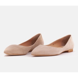 Marco Shoes Kvinnors ballerina med låga sidor beige 2