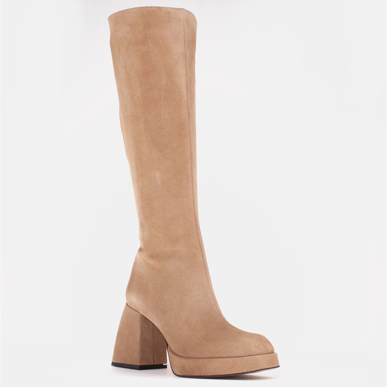 Marco Shoes Eleganta Patrizia-stövlar på plattformen beige 1