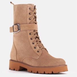 Marco Shoes Snörstövlar på lätt sula 2118B beige 1