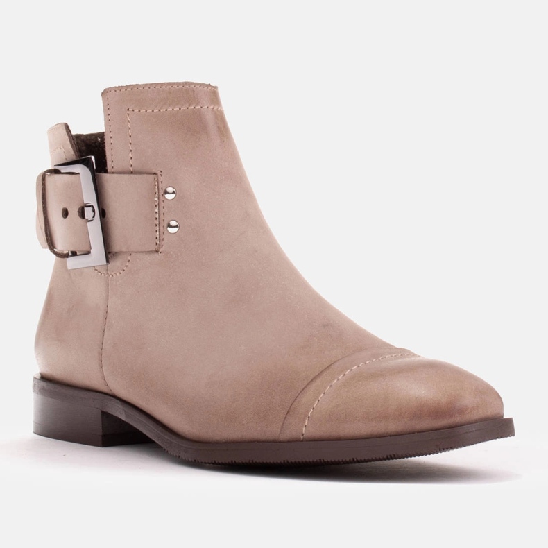 Marco Shoes Stövlar med dekorativt spänne beige 1