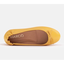 Marco Shoes Ballerinor gjorda av ömtåligt narvläder gul 6