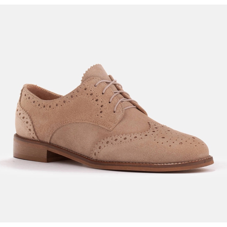 Marco Shoes Skor med dekorativ perforering beige 1