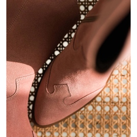 Marco Shoes Rosa naturliga mocka stövlar 1