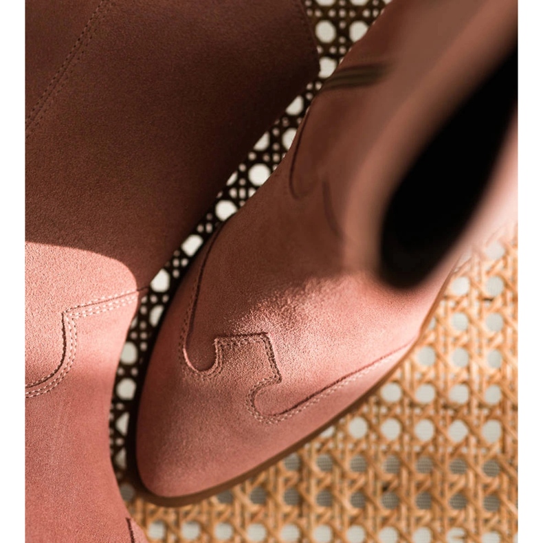 Marco Shoes Rosa naturliga mocka stövlar 1