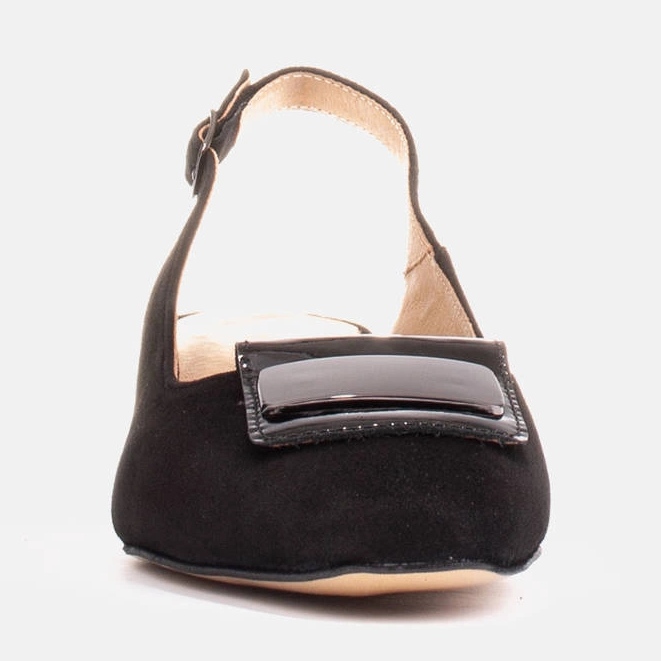 Marco Shoes Lågklackade sandaler med platt dekoration svart 1