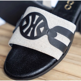 Marco Shoes Eleganta tofflor av tyg kombinerat med läder beige 1