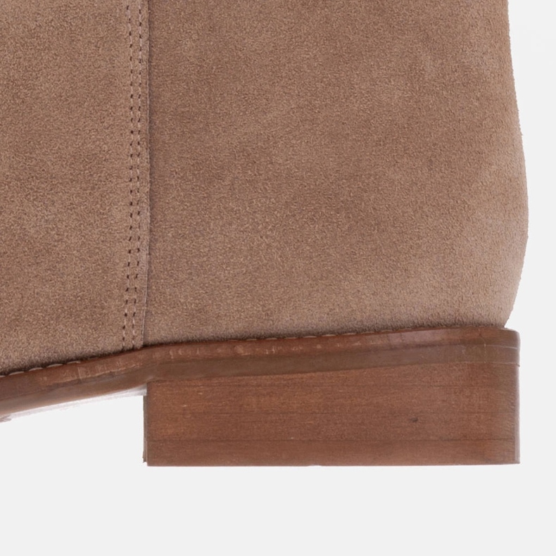 Marco Shoes Lågklackade "tube" stövlar beige 1