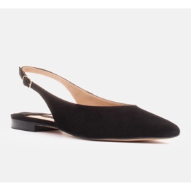 Marco Shoes Svarta naturliga mockasandaler 1