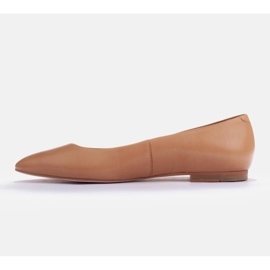 Marco Shoes Ballerinor i mjukt läder brun 2