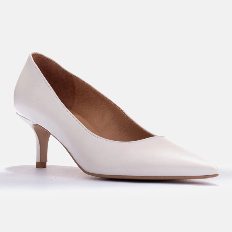 Marco Shoes Eleganta stiletter med lägre klack vit 2