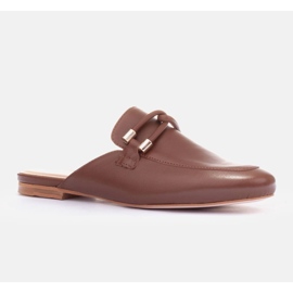 Marco Shoes Tofflor med dekoration brun 1