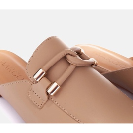 Marco Shoes Tofflor med dekoration beige 1
