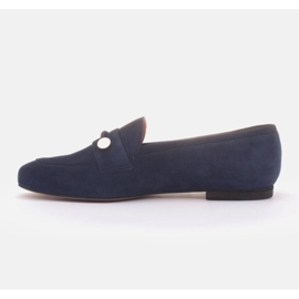 Marco Shoes Guldprydda loafers blå 1