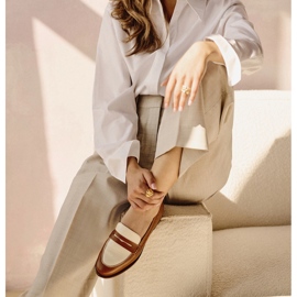 Marco Shoes Mockasiner gjorda av naturligt läder brun 2