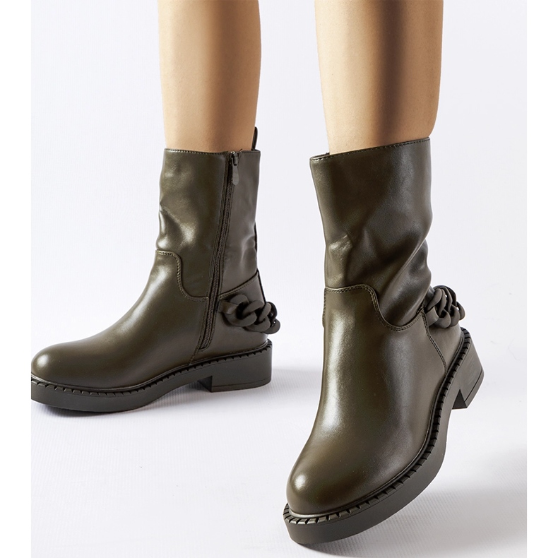 Inna Gröna isolerade stövlar med kedja från Linera 1