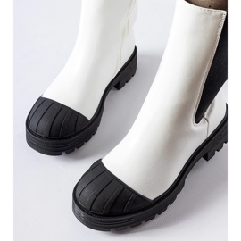 Vita klassiska isolerade Porcigatone stövlar 1