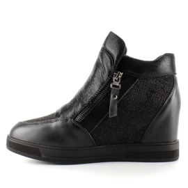 Sneakers on a hidden wedge 2017-1 Svart 1