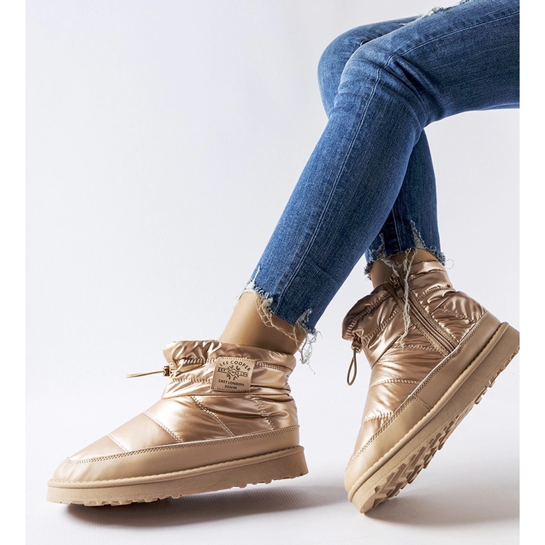 Lee Cooper LCJ-23-44-1965L snöstövlar i guld gyllene 1