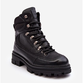 Damisolerade ankelstövlar med snörning Svart Big Star MM274663 2