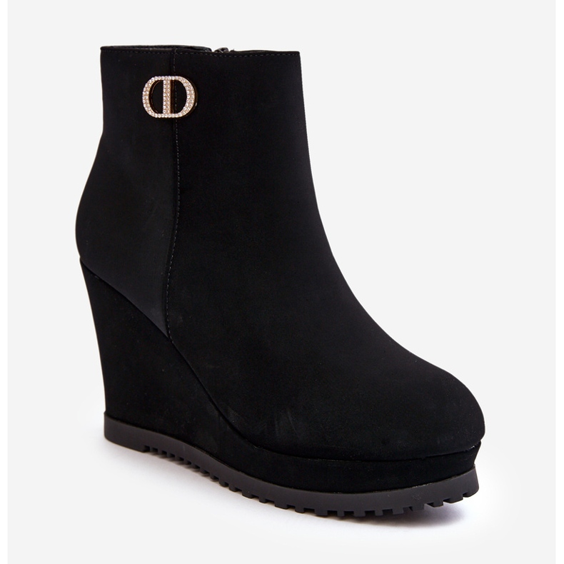 WJ2 Klädd stövlar dam med liten dekoration, svart Bertolina 1