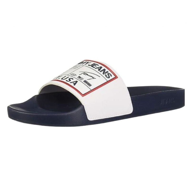 Tommy Hilfiger Tommy Jeans Patch Pool Slide M EM0EM00470 flipflops vit 1