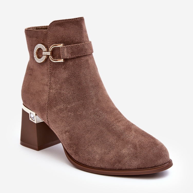 WJ2 Fashionabla damstövlar i brun mocka Nola 1