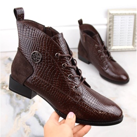 Krockstövlar för damer, isolerade bruna, Filippo DBT4824 1