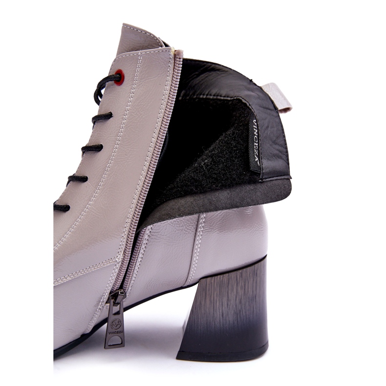 Vinceza Grå patentkängor 1