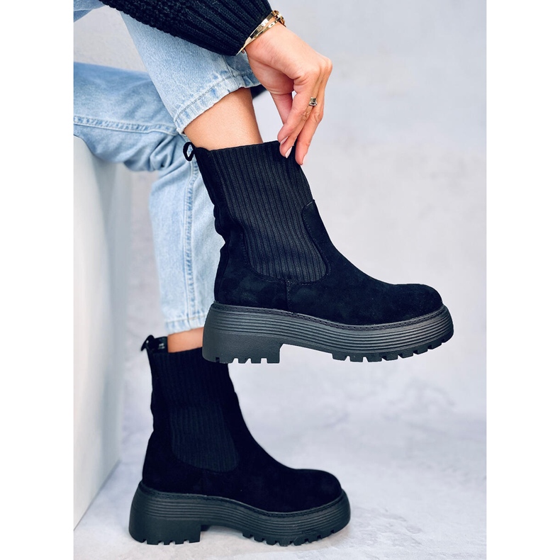 Winters Svarta elastiska ankelboots 2