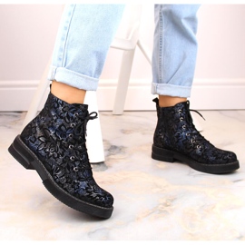 Bekväma damstövlar i läder, isolerade, flerfärgade, Rieker 72010-14 mångfärgad 2