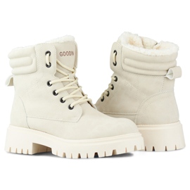 Beige isolerade damvandringskängor 1