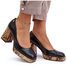 Kvinnors läderpumpar Laura Messi 2599 svart 4