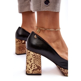 Kvinnors läderpumpar Laura Messi 2599 svart 2