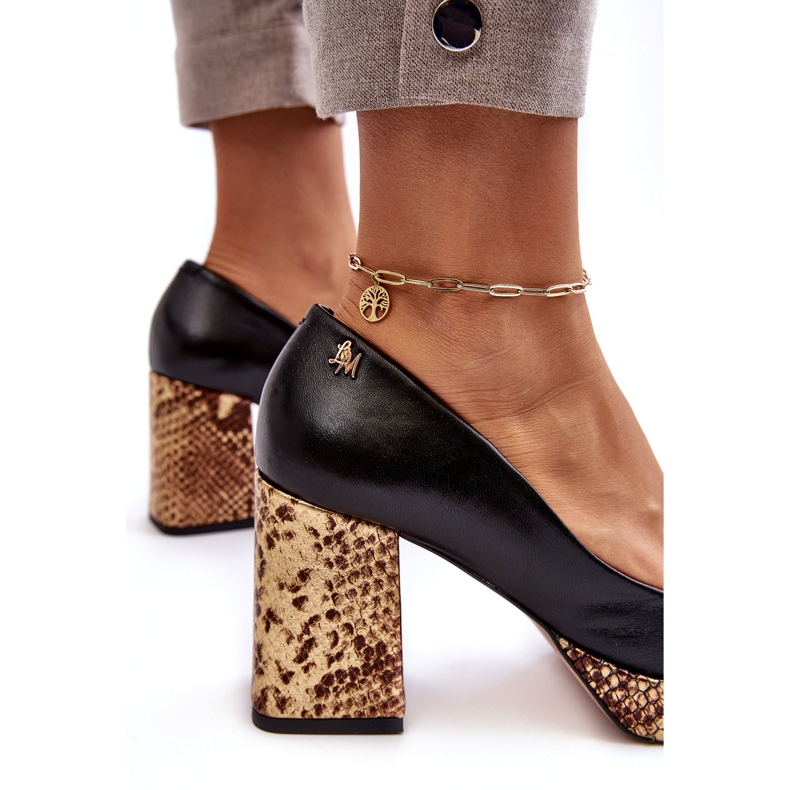 Kvinnors läderpumpar Laura Messi 2599 svart 2