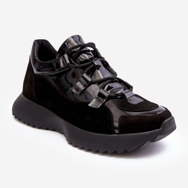 Läderpatent Damsportskor M01/2 Zazoo Svart 1