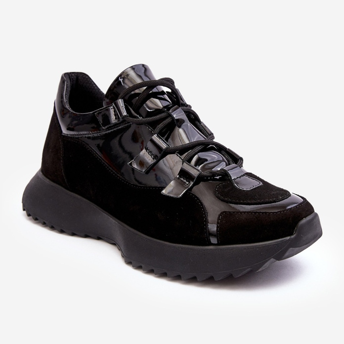 Läderpatent Damsportskor M01/2 Zazoo Svart 1