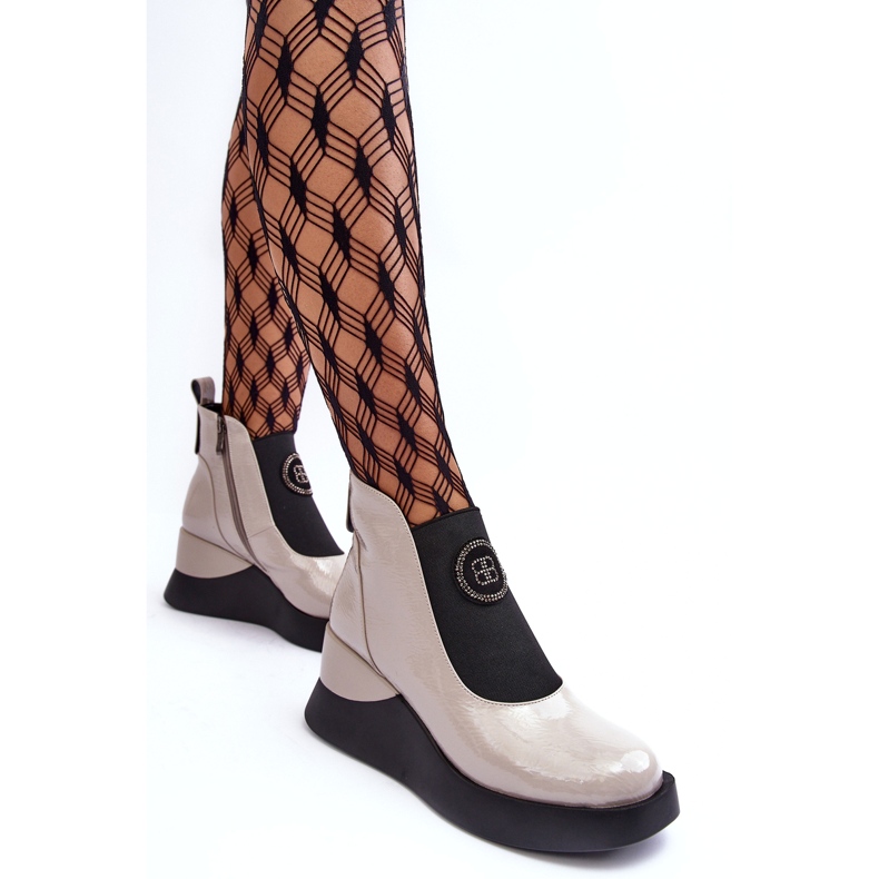 Kilstövlar i läder S.Barski MR870-22 Ljusgrå 2